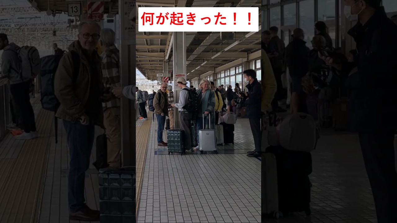 [何が起きった!!]初めて見た新幹線に外国人親子は最高の思い出となりました！#新幹線#外国人#日本