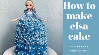 How to Make Elsa Doll Cake at Home | Elsa cake tutorial | Frozen cake