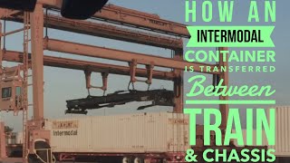 How An Intermodal Container Is Transferred Between The Train And The Chassis
