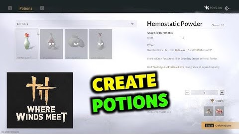 How To Create Healing Potion and Other Potions