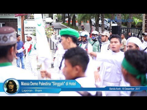 Massa Demo Palestina Singgah di Hotel