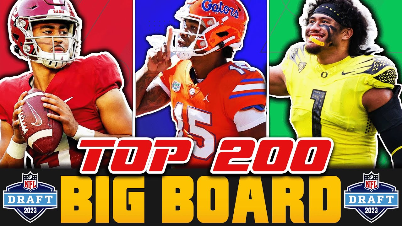 2023 NFL Draft Big Board TOP 200 YouTube