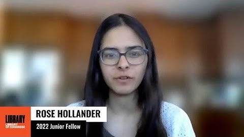 Rose Hollander: 2022 Junior Fellows Program Display Day