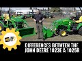 Differences Between the John Deere 1023E and 1025R Tractors