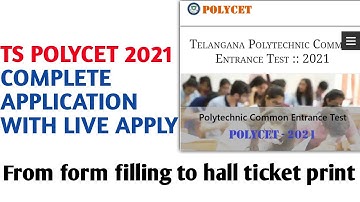 TS POLYCET 2021 APPLICATION STEP BY STEP PROCESS