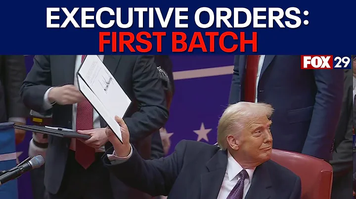 Trump signs several executive orders following inaugural parade