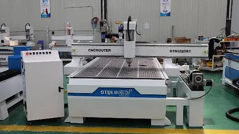 What can 4'x8' STM1325-R1 CNC Router with 4th rotary axis do?