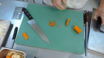 Production Knife Cuts Julienne Brunoise
