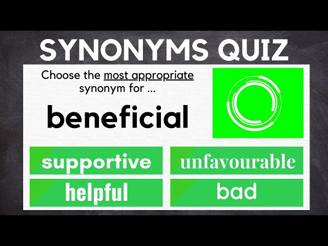 Quiz - Synonyms - 15 Questions