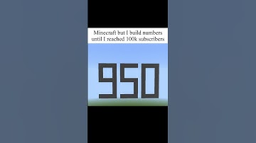 (950) Minecraft but I build numbers until I reached 100k subscribers #minecraft #minecraftshorts