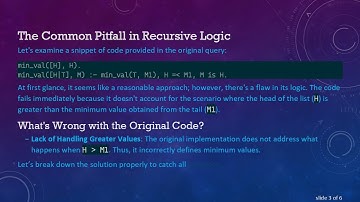 Discovering the Minimum Value in a List Using Prolog Recursion
