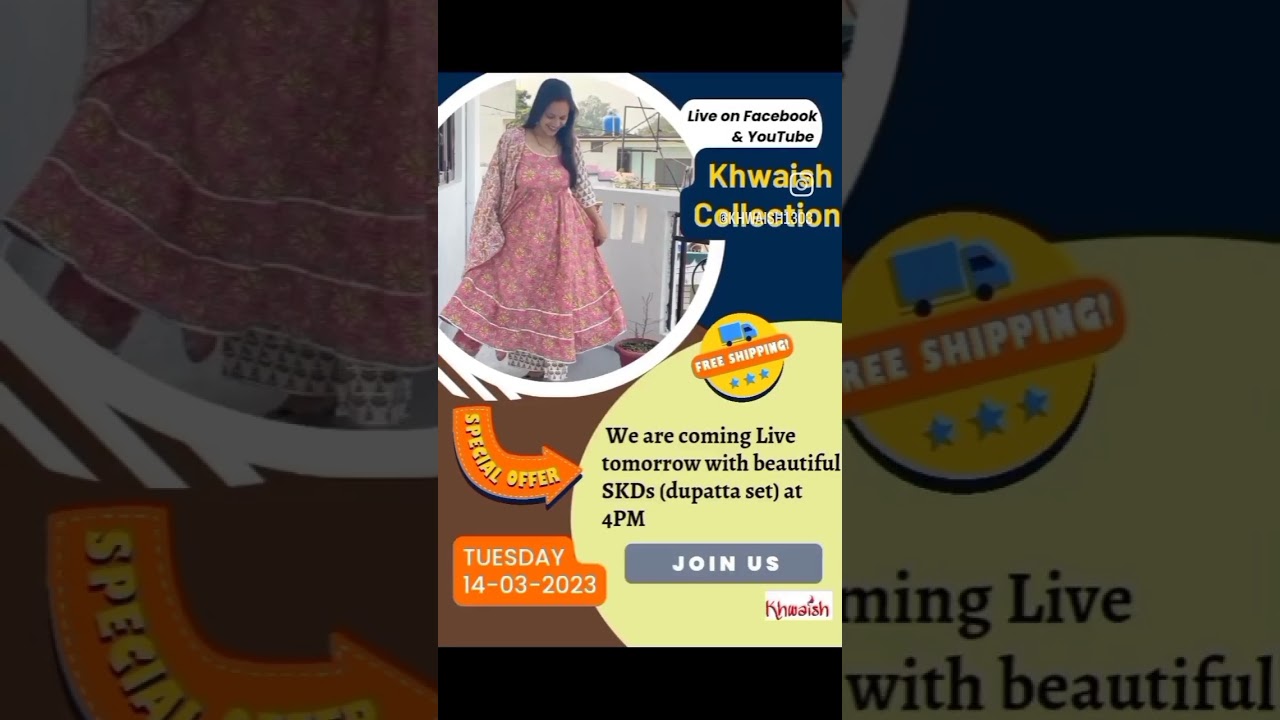 Live on Khwaish Collection Facebook and YouTube page 