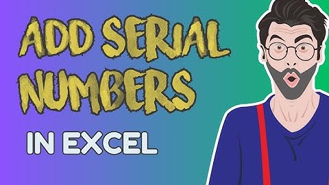 Add Serial Numbers in a Column | Quick Excel Tips