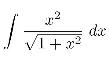 Integral of x^2/sqrt(1+x^2) (substitution)