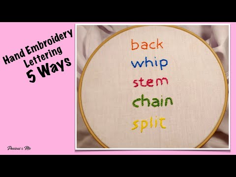 5 Ways to Hand Embroider Letters Lettering - Beginner&rsquo;s