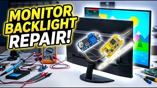 LED Monitor Back Light Repair: Buck Converter, Inverter &amp; LED Strip Method | මොනිටර් අලුත්වැඩියාව