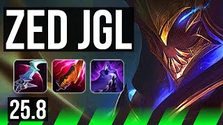 ZED vs MASTER YI (JGL) | 9/0/6, Legendary, 800+ games | KR Master | 25.8