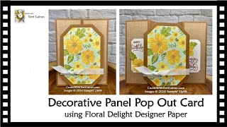 Decorative Panel Pop Out Card using Floral Delight Designer Series Paper Tutorial