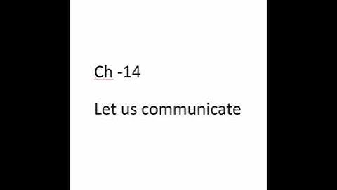 Class-3rd Ch-14 Let us communicate