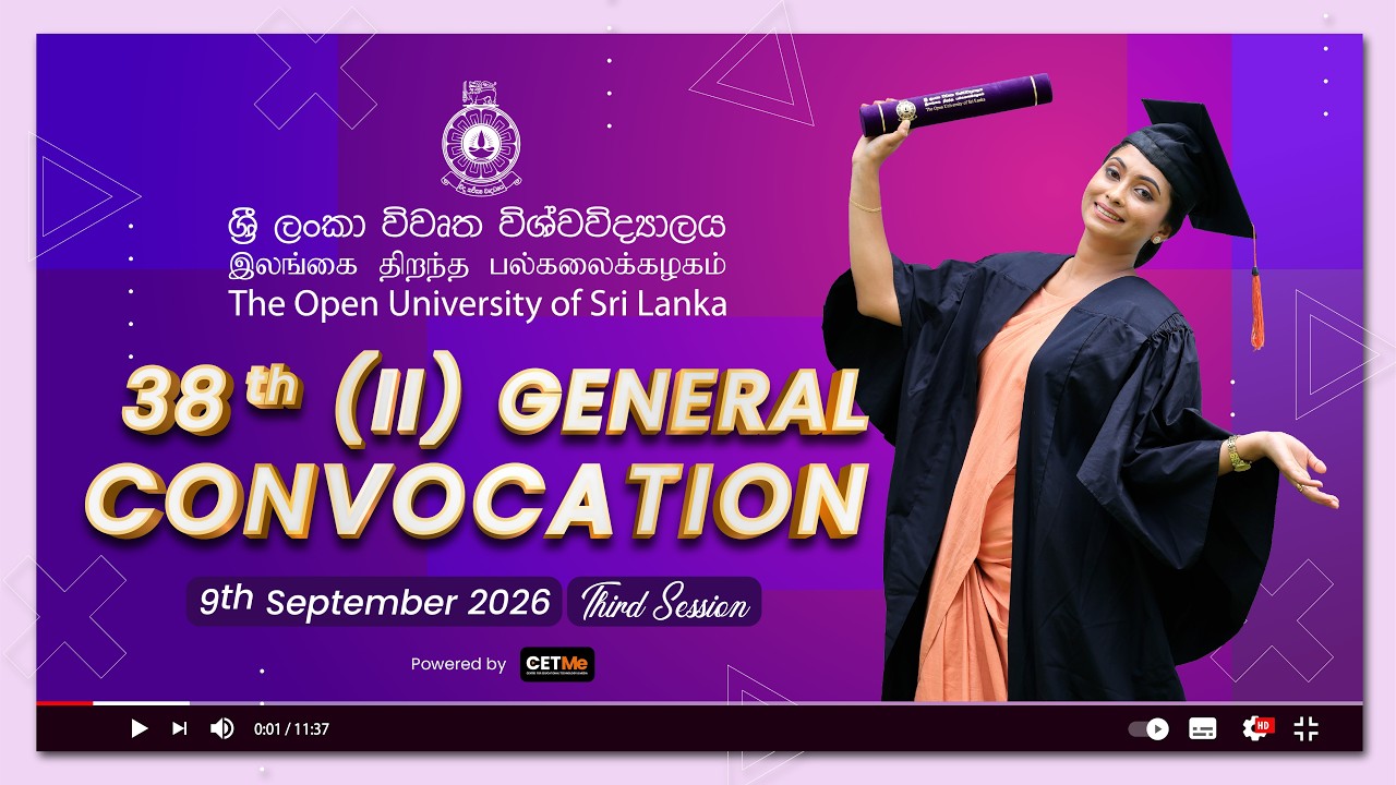 38th (II) General Convocation – (09th  September 2026) 3rd Session Live Streaming