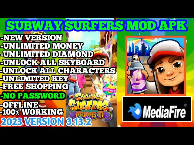 Subway Surfers Mod Apk 3.12.2 Latest Version 2023 - Mod Menu