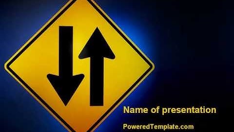 Two-Way Traffic PowerPoint Template by PoweredTemplate.com