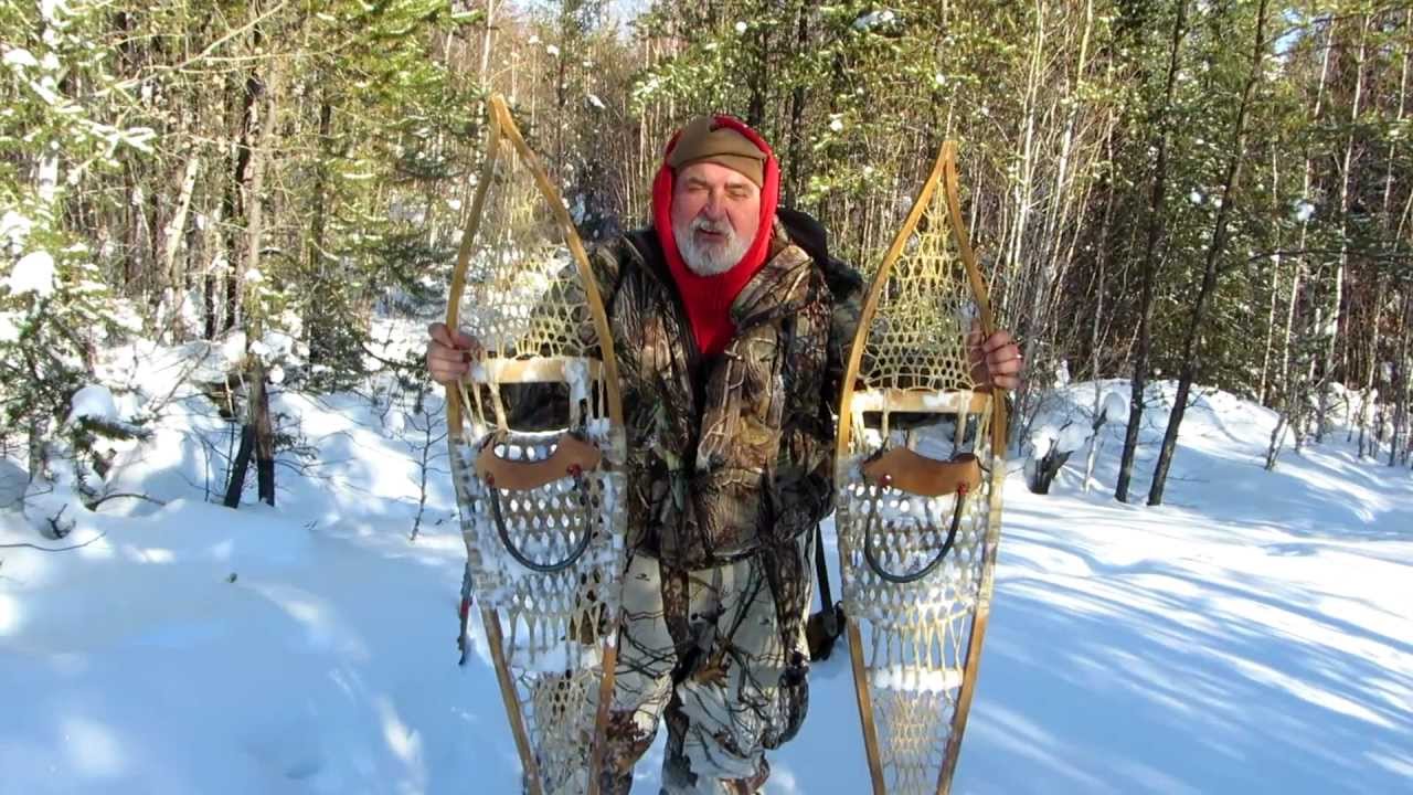 Trapping Ranger Ranger Trapper Shows a Few Hints on Snowshoeing - YouTube