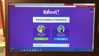 Demo of playing a math game in Kahoot