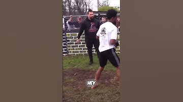 MMA Fight Turns Chaos: Leg Sweep, Jab, & Wild Punch! #shorts