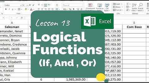 Lesson 13 Logical Functions (IF, AND, & OR): MS Excel for your business (Filipino)