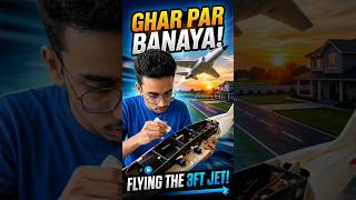 DIY 3-Feet Giant RC Jet Plane: Building &amp; First Flight! ✈️ #shortsfeed #rcplane #diy #ai #airplane