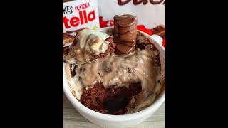 5-INGREDIENT KINDER & NUTELLA MUG CAKE 😍