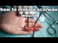 how to make a scarwax wound sfx makeup (surgical) tutorial diy