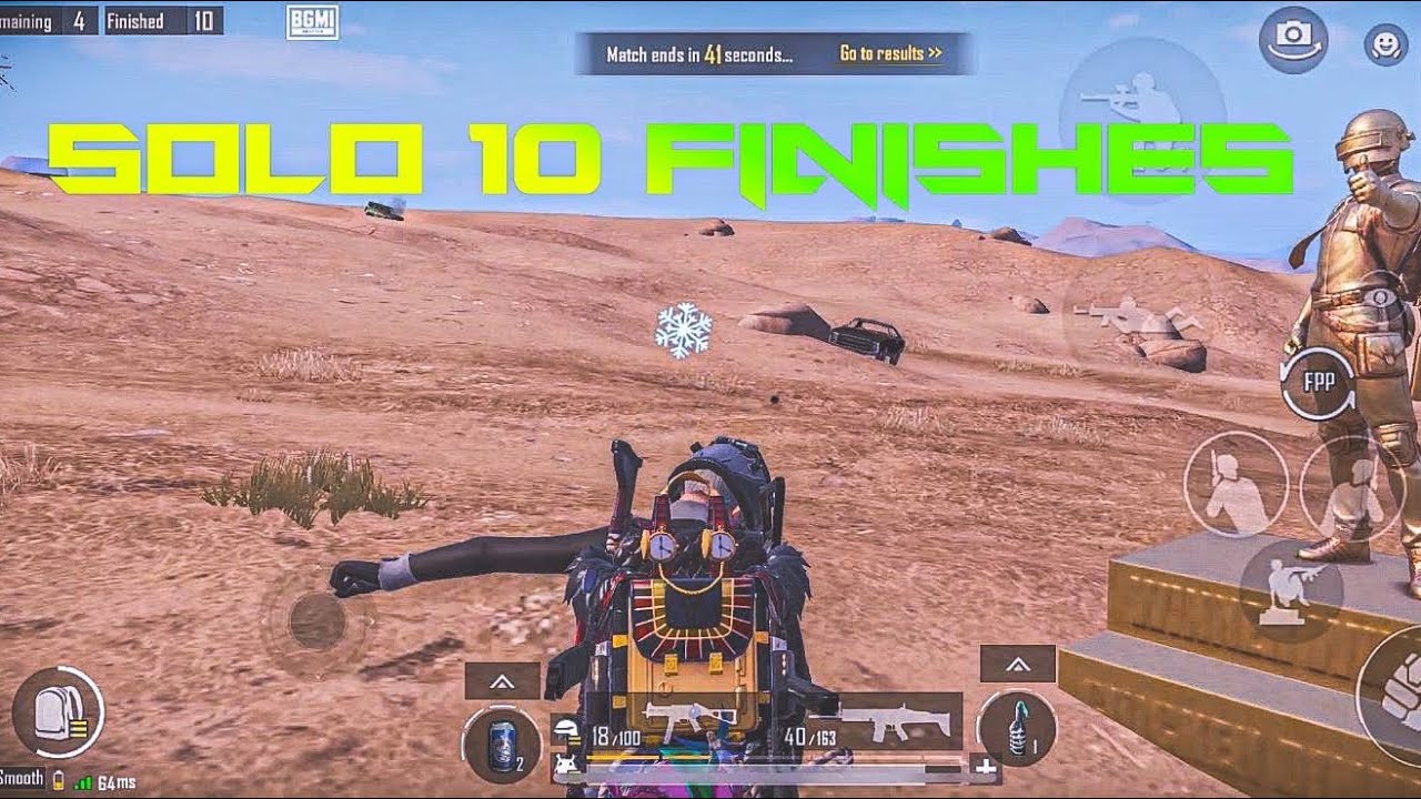 SOLO 10 FINISHES IN 6K GRAND 🔥•16 FINISHES CHICKEN DINNER • IPHONE 11🔥 ...