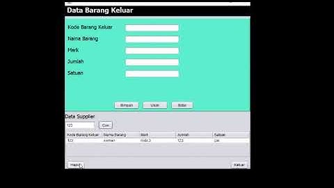 Demo Aplikasi Sistem Inventory bahan bangunan CV Hikmah  Berbasis Java Netbeans