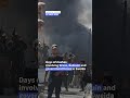 Reporter runs for cover on live TV as Israel strikes Syrian military headquarters