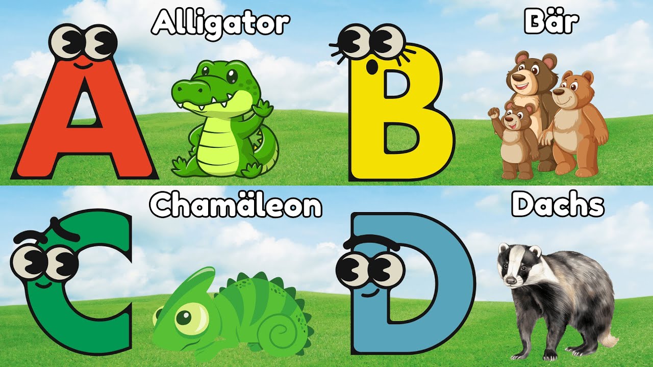 Das Tier ABC Lied 🐘🦁 | Alphabet Song für Kinder A-Z | Deutsch lernen ...