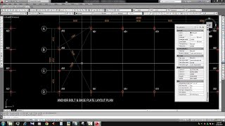Structural drawing of steel shed (part-1) Subject: 1) Anchor bolt layout plan 2) Base plate layout plan & detail 3) Steel column layout plan & schedule 4) Steel rafter layout