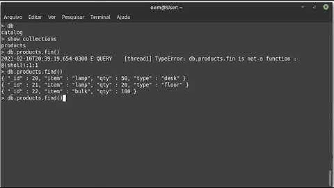 mongodb - mongo shell - find() - projection