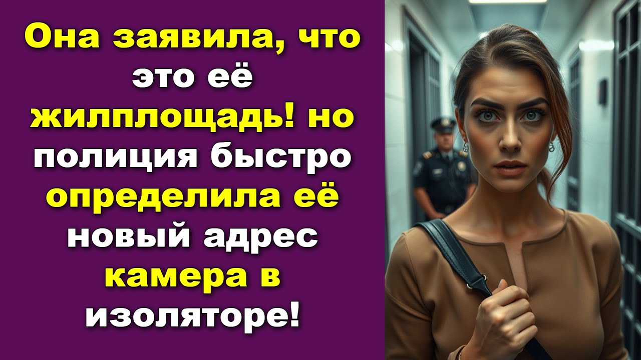 Она заявила что это её жилплощадь! но полиция быстро определила её новый адрес камера в изоляторе