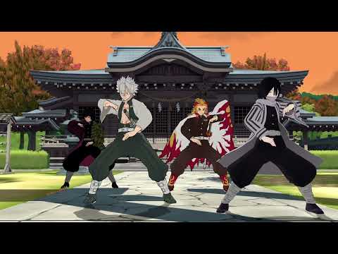 【#鬼滅のMMD】ブリキノダンス（カメラ固定）【風・水・炎・蛇】
