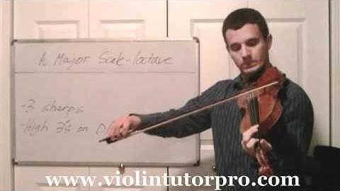 Learn how to play the A Major Scale 1 Octave on Violin