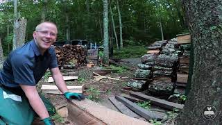 Freehand Chainsaw Mill  First Board  Off Grid Homestead