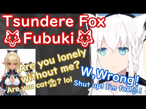 【hololive】Tsundere Fox Fubuki & Flare【ホロライブ】/ツンデレ狐 白上フブキ【不知火フレア】