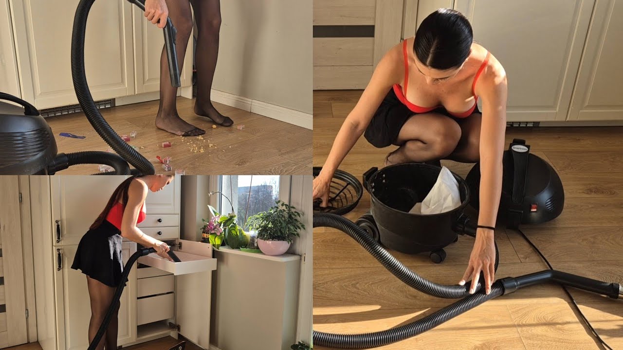 Cozy Cleaning ASMR 🧹 Organizing Kitchen Drawers, Vacuuming Spilled Grains & Changing Vacuum Bag