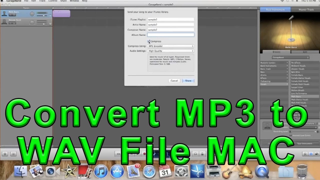แปลงไฟล์ mp3 เป็น wav 2022 Update Convert MP3 to WAV File MAC ~ A How to Video Guide