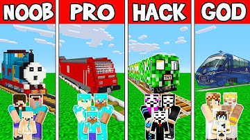 Minecraft-NOOB vs PRO vs HACKER vs GOD : FAMILY TRAIN in Minecraft Animation