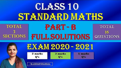 Exam 2021 Part-B CBSE Sample Paper Full Solution | Class 10 Maths @MathsTeacher