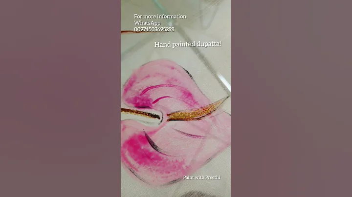 #shorts #paintwithpreethi #dupatta #fabricpainting