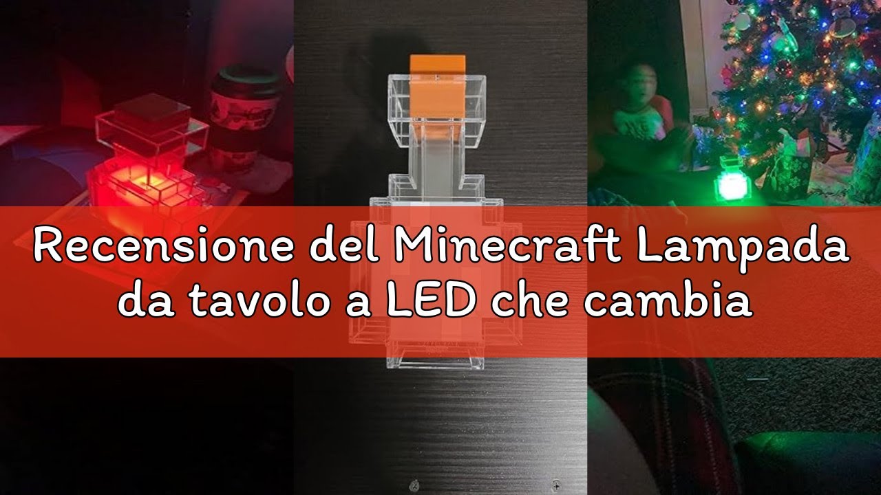 Recensione del Minecraft Lampada da tavolo a LED che cambia colore a forma di bottiglia di pozione |
